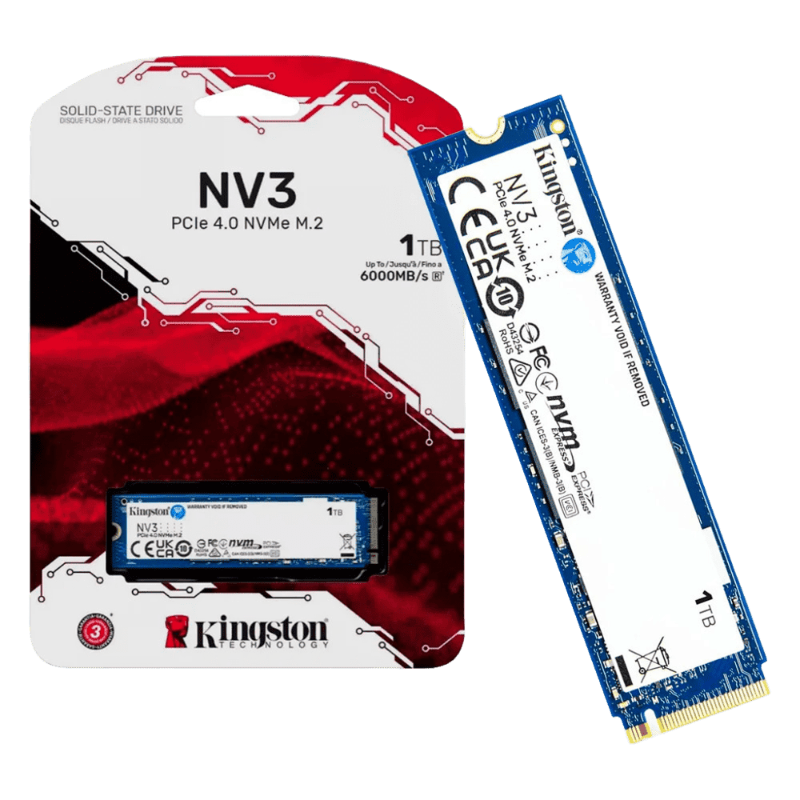 Kingston NV3 1TB SSD M.2 NVMe PCIe 4.0 con packaging oficial